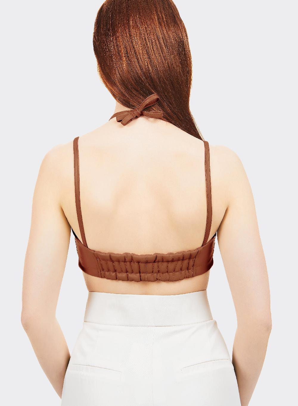 Themoirè BRALETTE VEGAN FABRIC BROWN