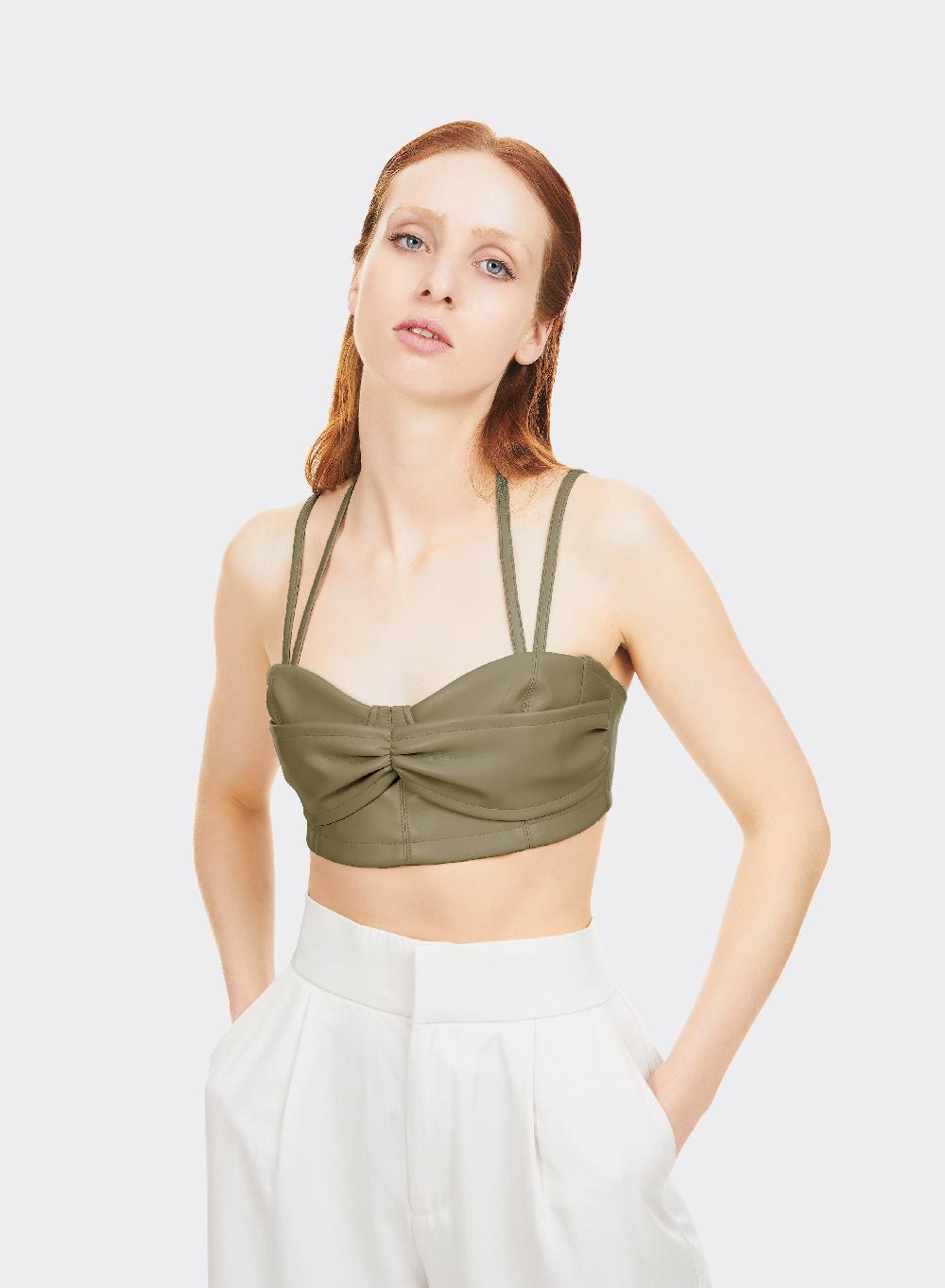 Themoirè BRALETTE VEGAN FABRIC MILITARY