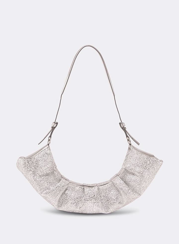 Themoirè CRISALI CRUMPLED LAMINATED SILVER