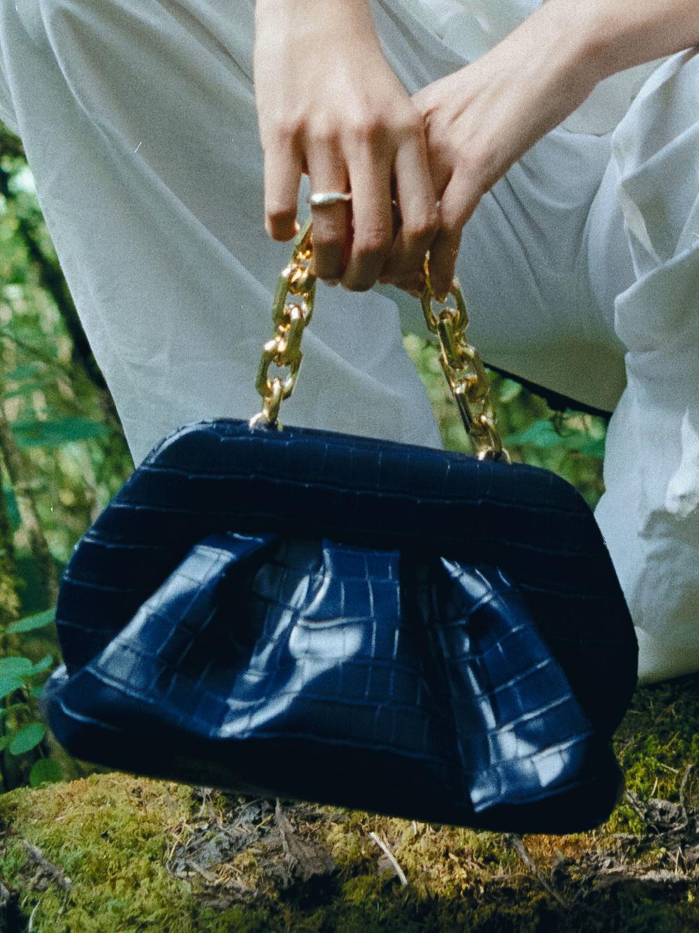 Themoirè TIA CROCO OCEAN DEEP