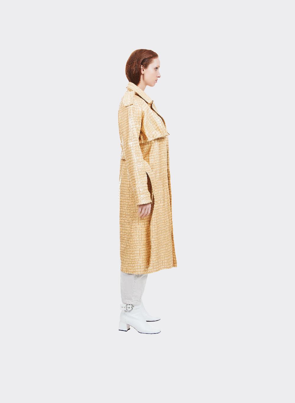 Themoirè TRENCH VEGAN CROCO BEIGE