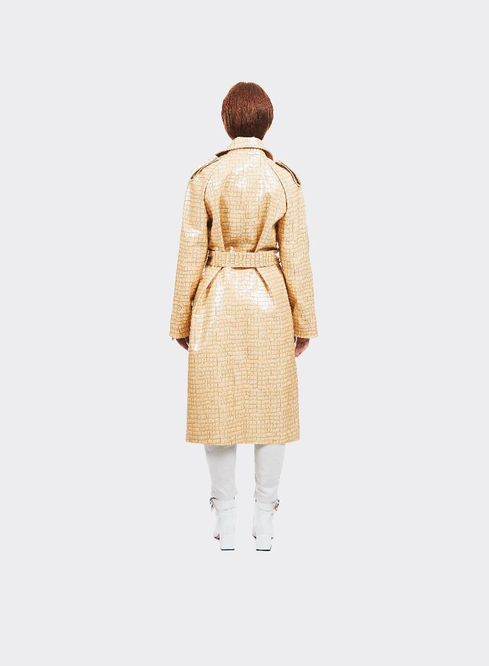 Themoirè TRENCH VEGAN CROCO BEIGE