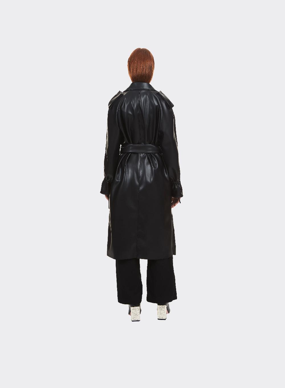 Themoirè TRENCH VEGAN FABRIC BLACK