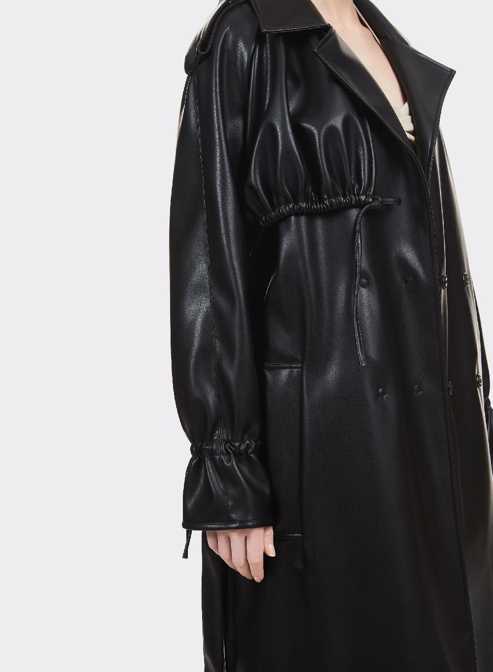 Themoirè TRENCH VEGAN FABRIC BLACK