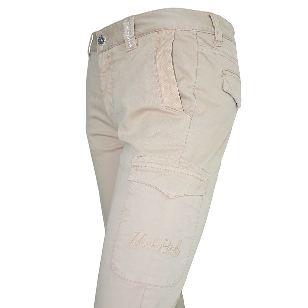 Think Pink Pantaloni Lunghi Donna Con Tasconi Fw1500