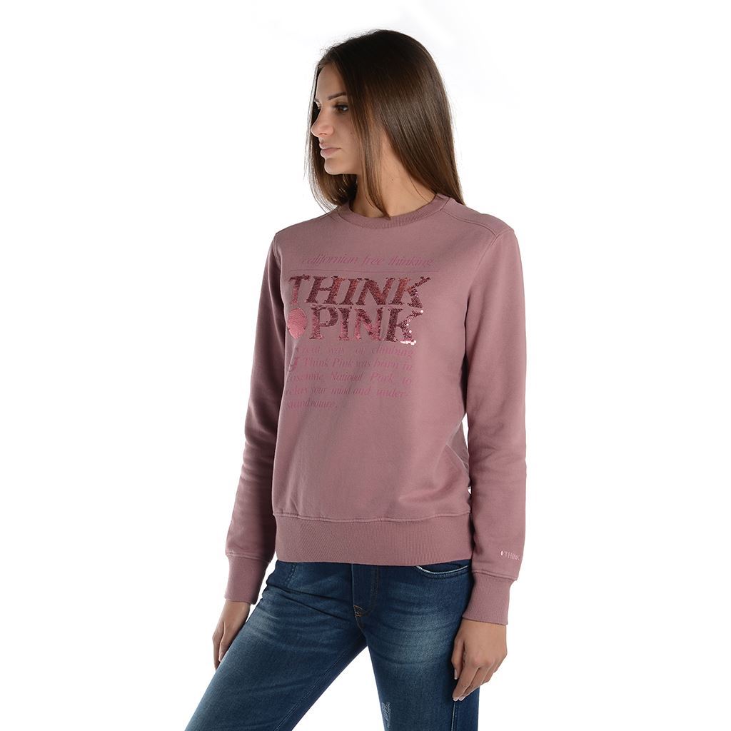 Think Pink Felpa Donna Girocollo Fw1800