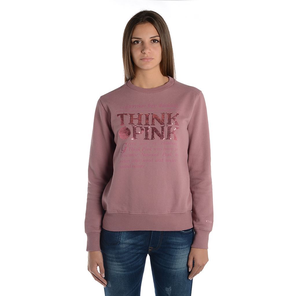 Think Pink Felpa Donna Girocollo fw1800
