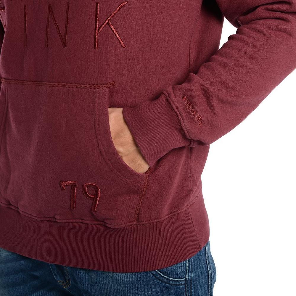 Think Pink Felpa Uomo Con Cappuccio Fw1802
