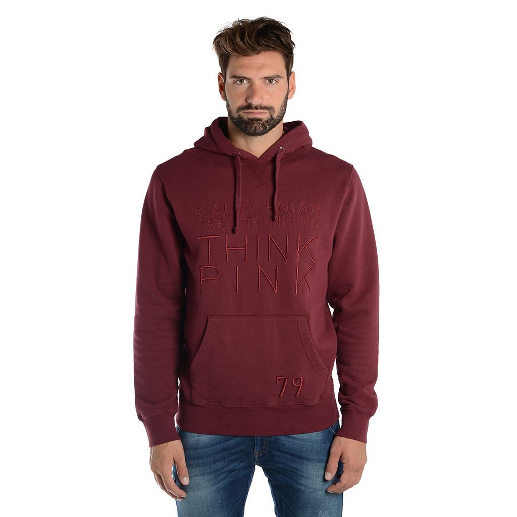 Think Pink Felpa Uomo con Cappuccio fw1802