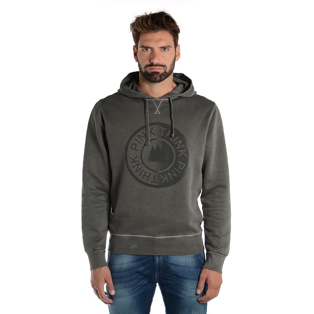 Think Pink Felpa Uomo Con Cappuccio Fw1805