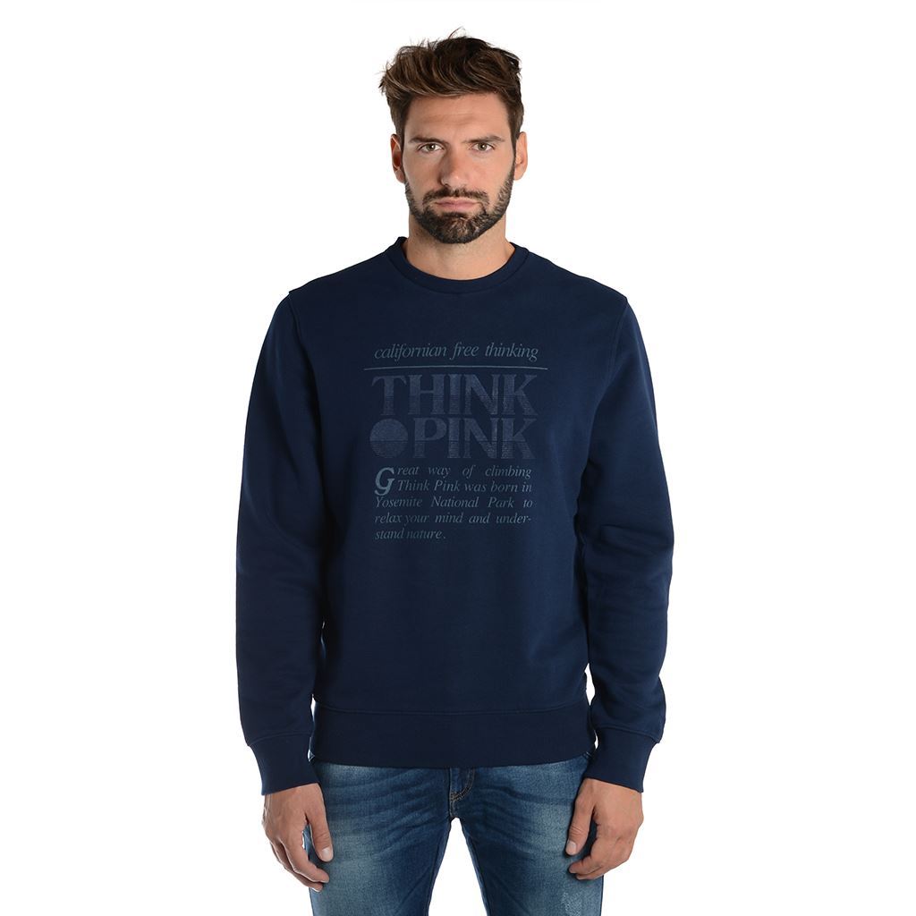 Think Pink Felpa Uomo Girocollo Fw1800