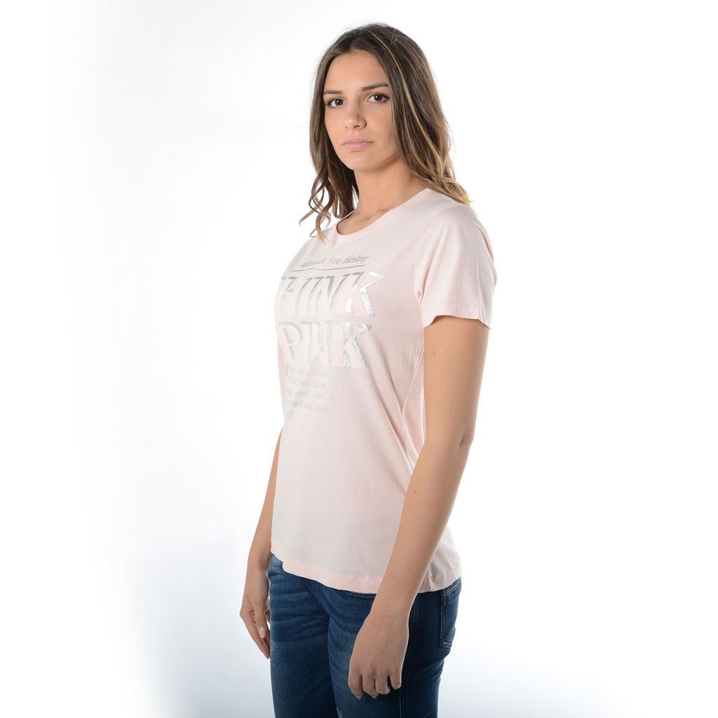 Think Pink T-shirt Donna Manica Corta Ss1900