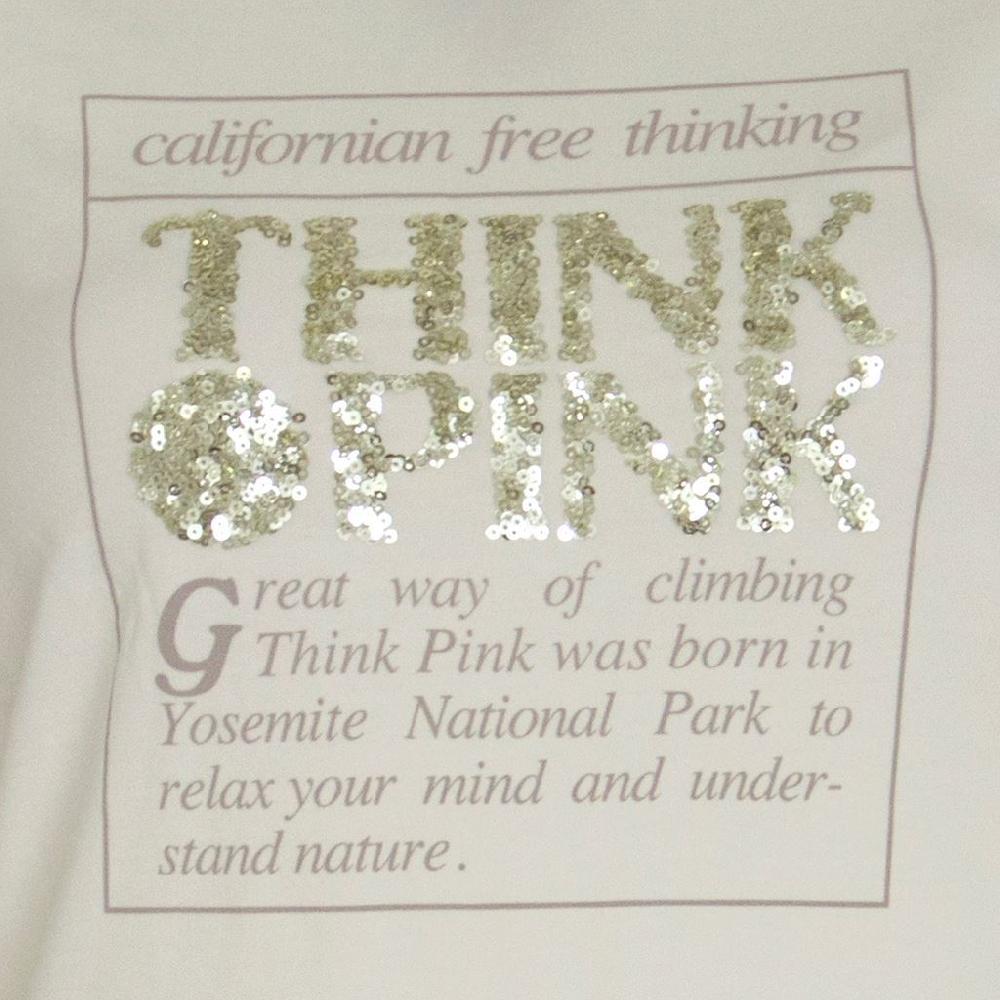 Think Pink T-shirt Donna Manica Lunga Fw1600