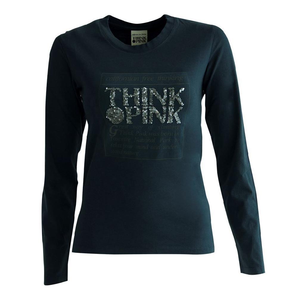 Think Pink T-shirt Donna Manica Lunga fw1600
