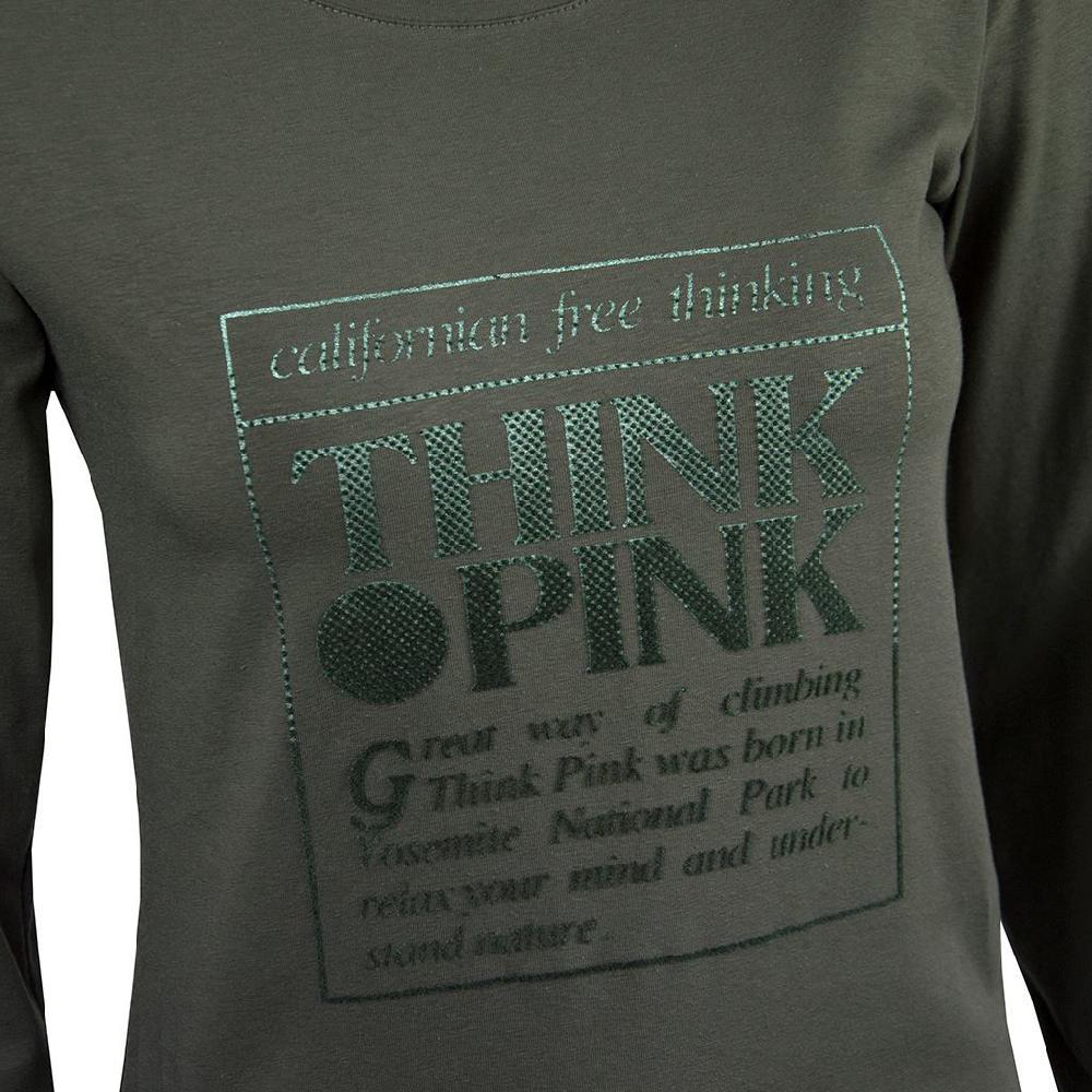 Think Pink T-shirt Donna Manica Lunga Fw1700