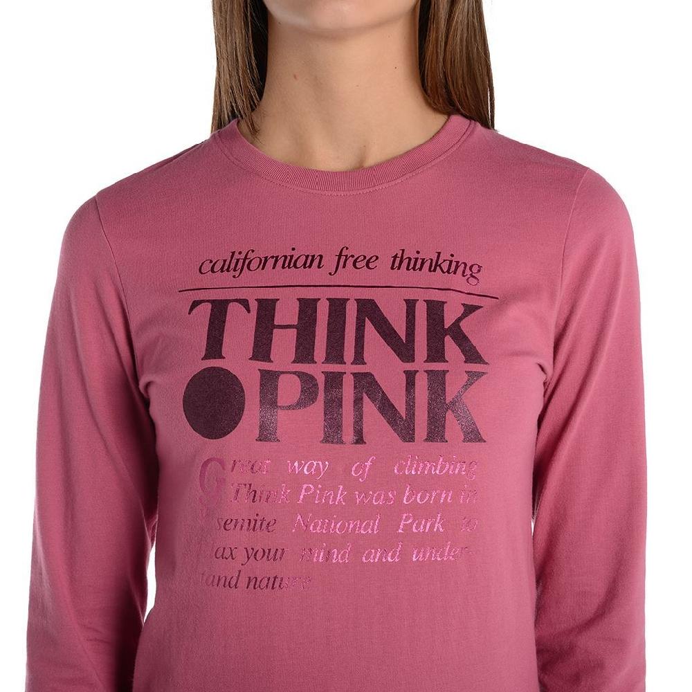 Think Pink T-shirt Donna Manica Lunga Fw1800