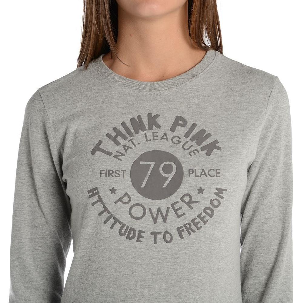 Think Pink T-shirt Donna Manica Lunga Fw1801