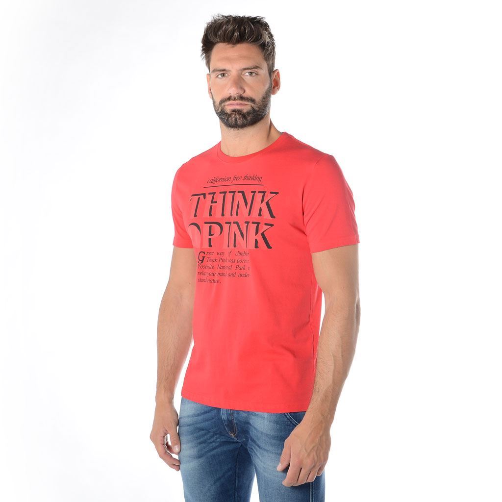 Think Pink T-shirt Uomo Manica Corta Ss1900