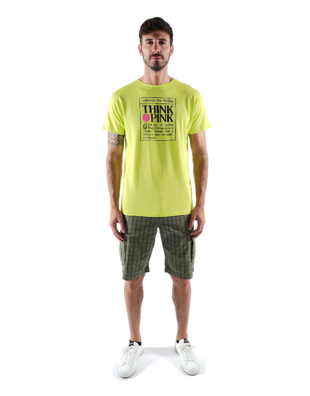 Think Pink T-shirt Uomo Manica Corta Ss2200