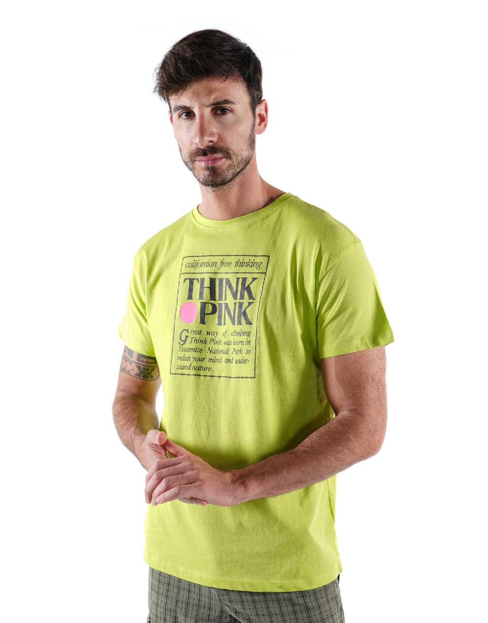 Think Pink T-shirt Uomo Manica Corta ss2200