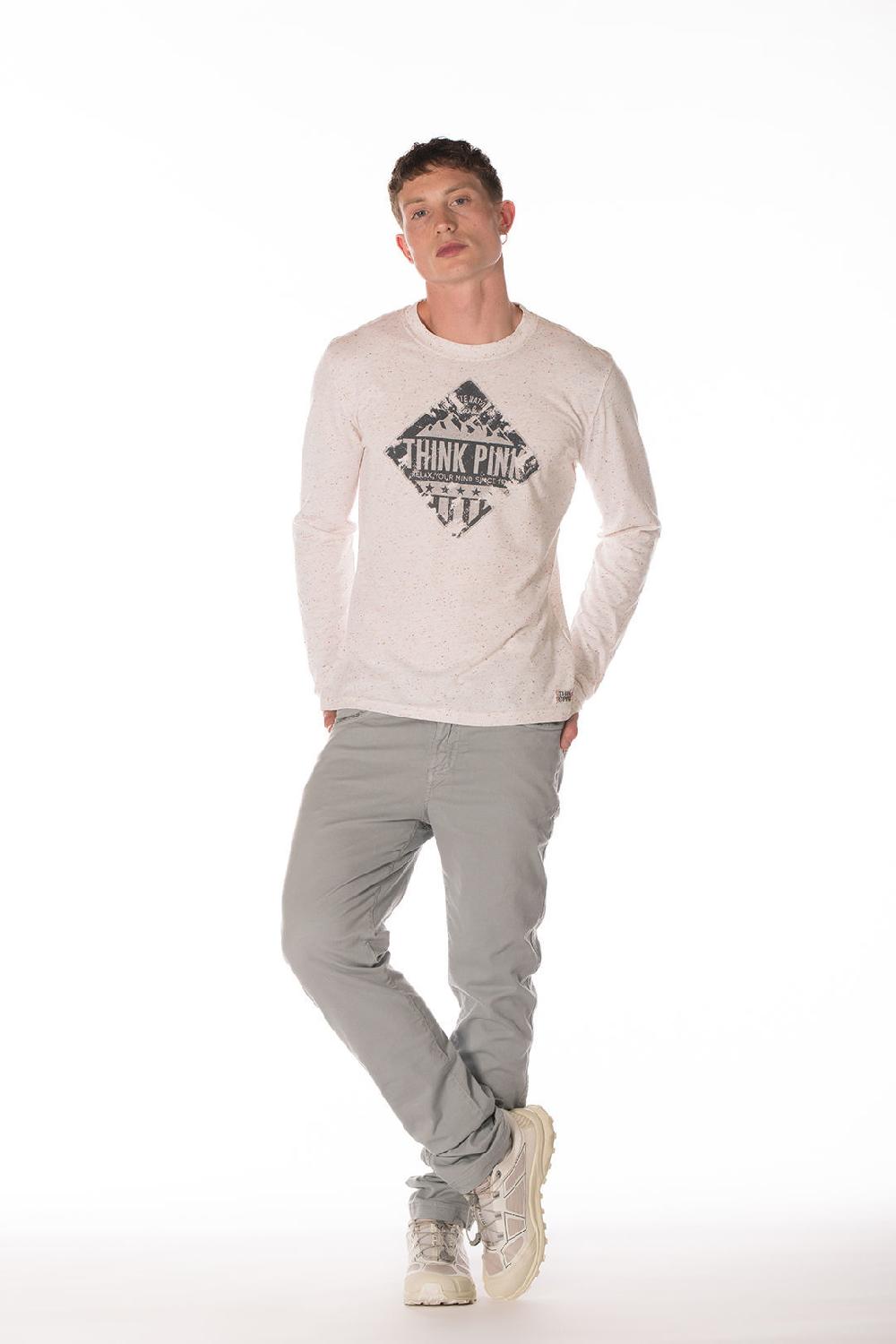 Think Pink T-shirt Uomo Manica Lunga Fw1502