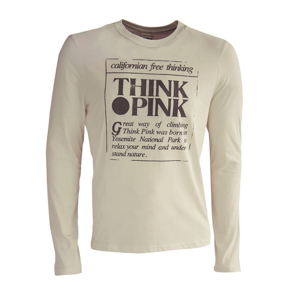 Think Pink T-shirt Uomo Manica Lunga fw1600