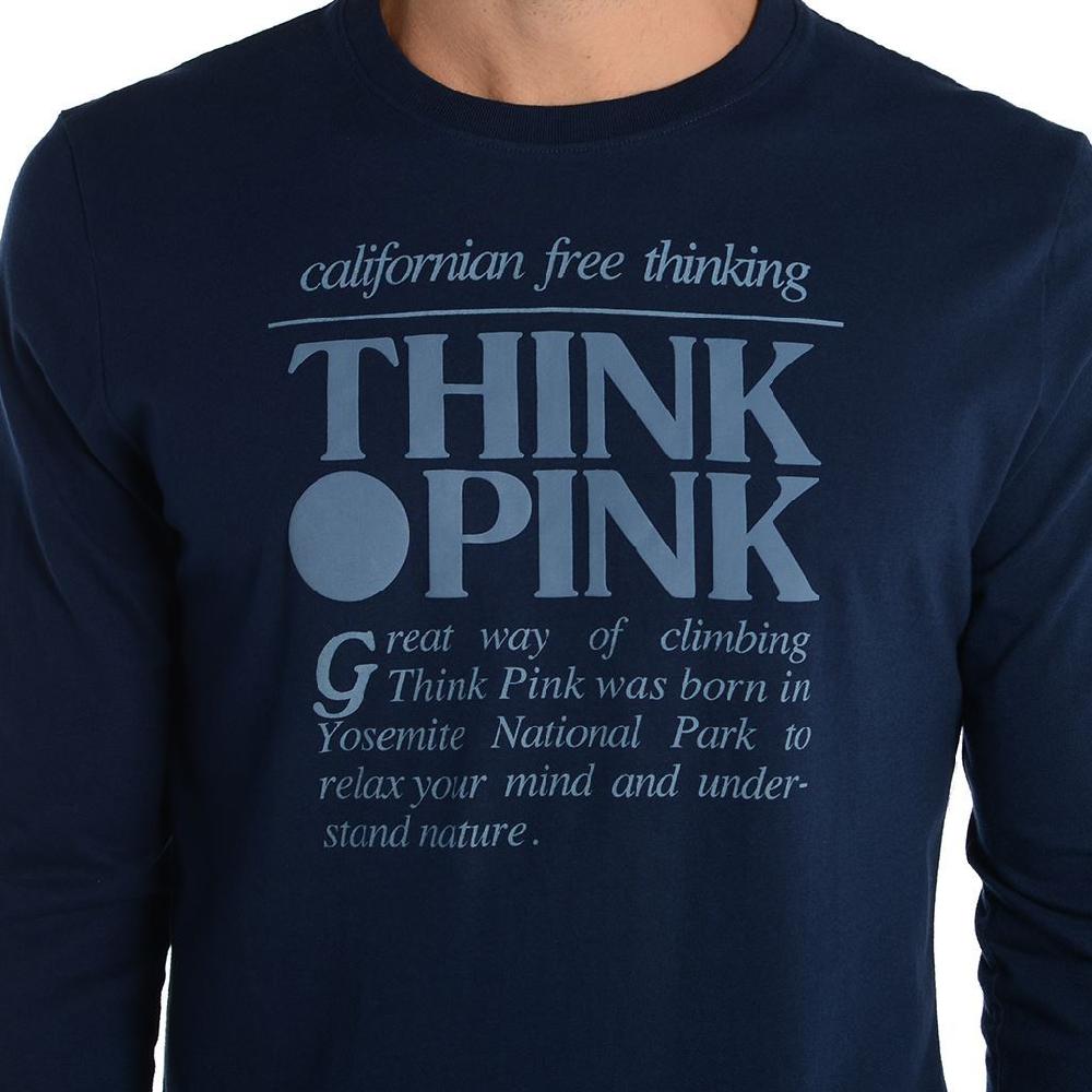 Think Pink T-shirt Uomo Manica Lunga Fw1800