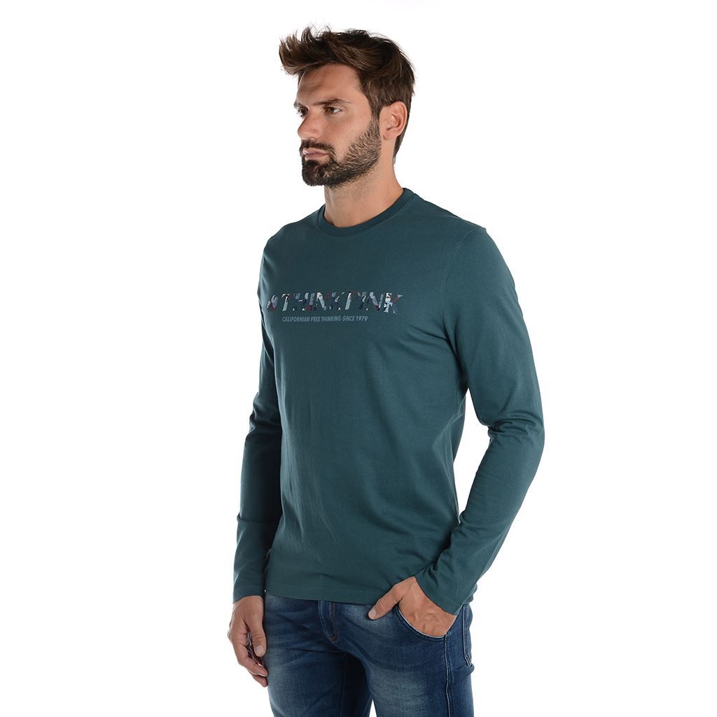 Think Pink T-shirt Uomo Manica Lunga Fw1801