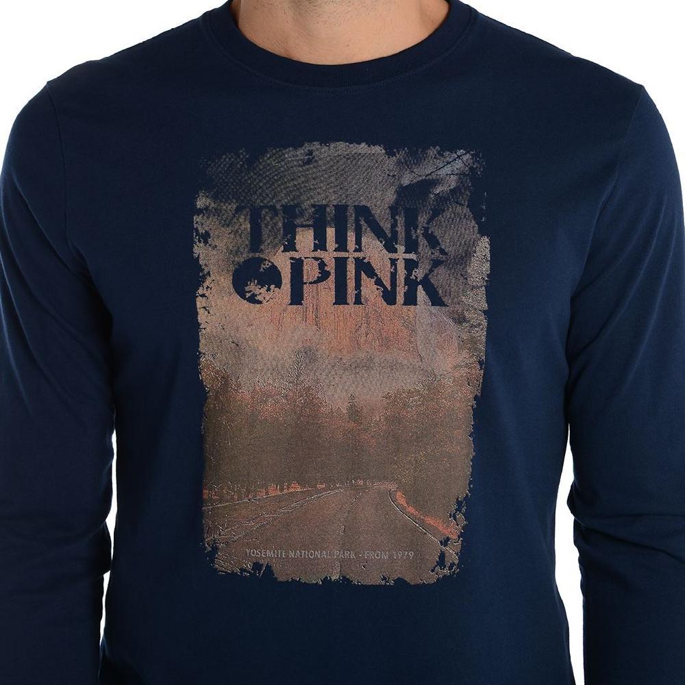 Think Pink T-shirt Uomo Manica Lunga Fw1802