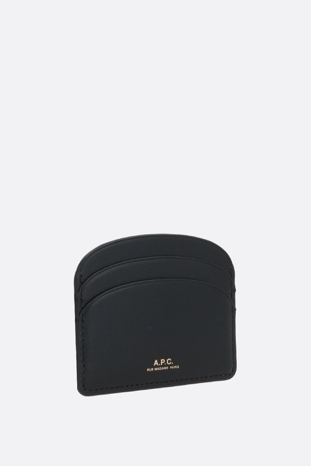 A.P.C. Porta Carte Demi-Lune In Pelle Liscia