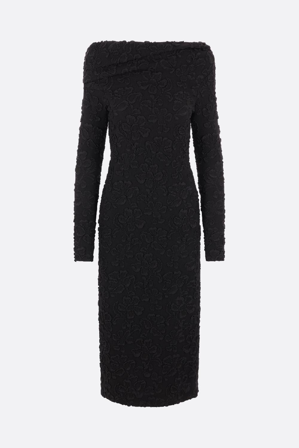 GIVENCHY abito asimmetrico drappeggiato in jersey stretch