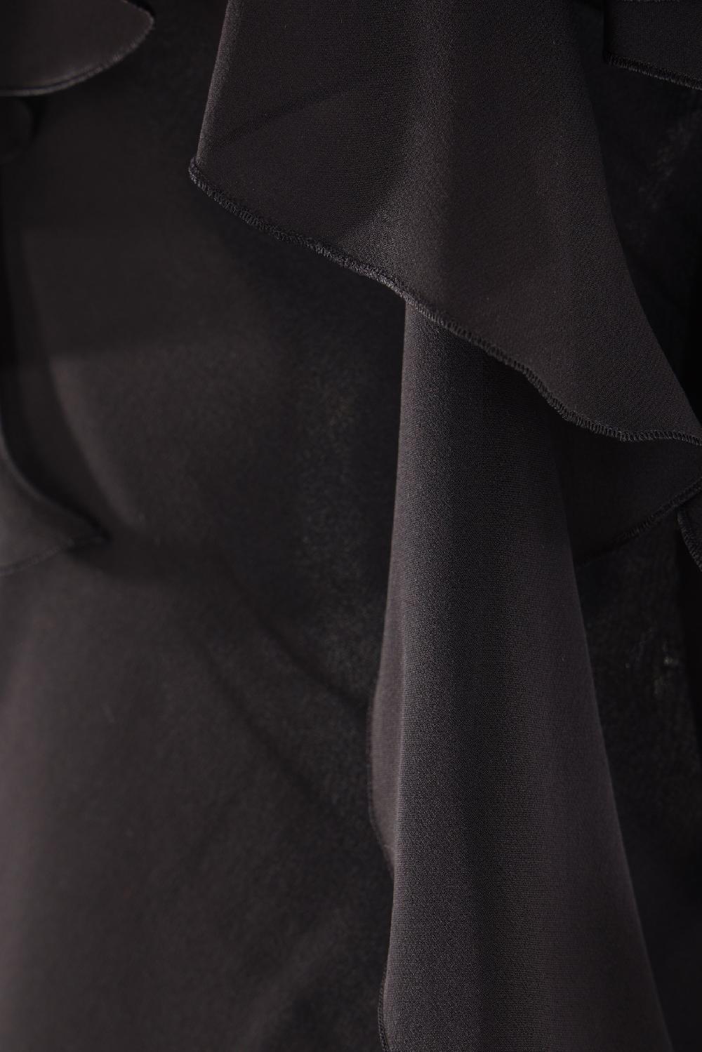 BLUMARINE Abito Asimmetrico In Georgette Con Volants