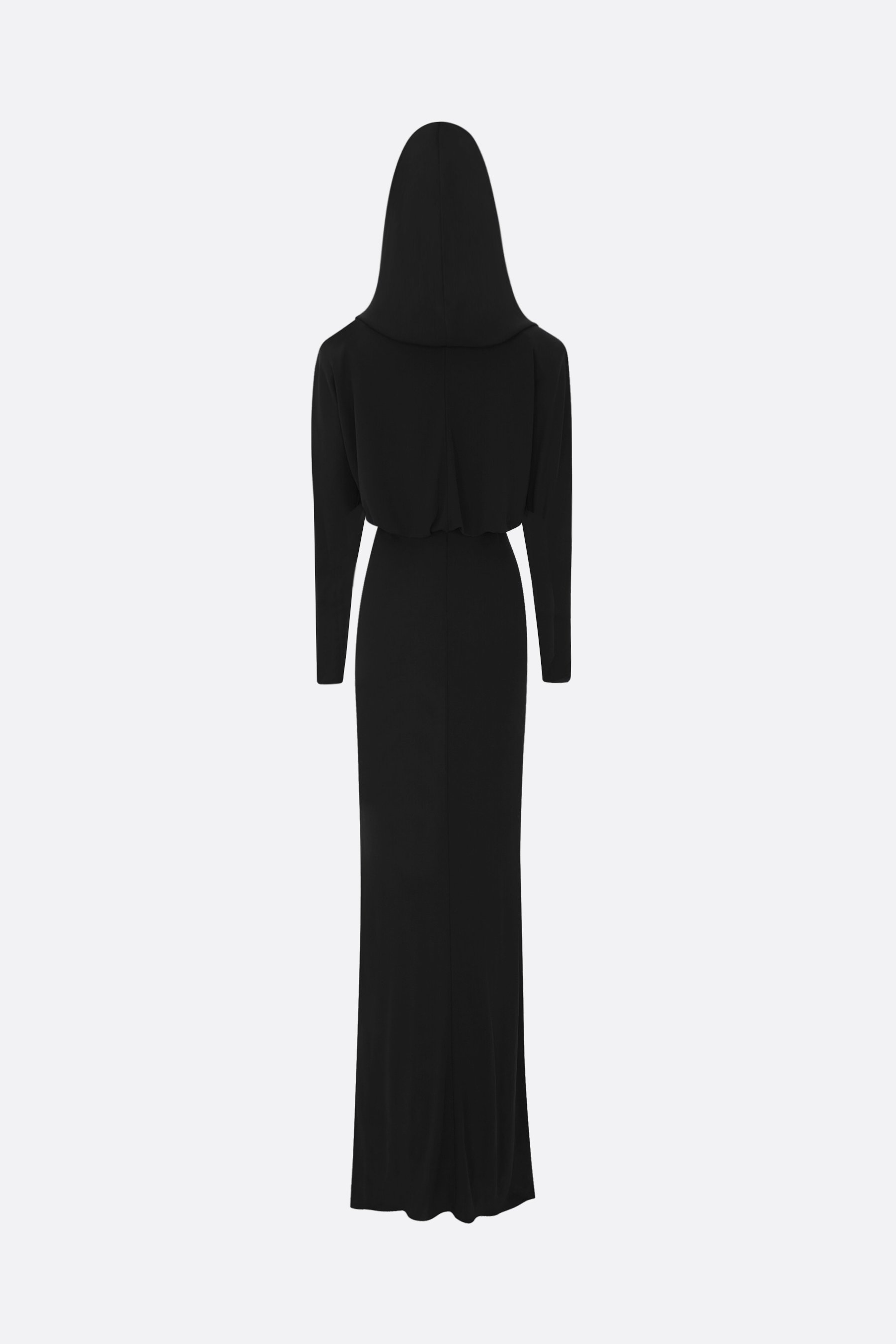 SAINT LAURENT Abito Con Cappuccio In Viscosa Sostenibile