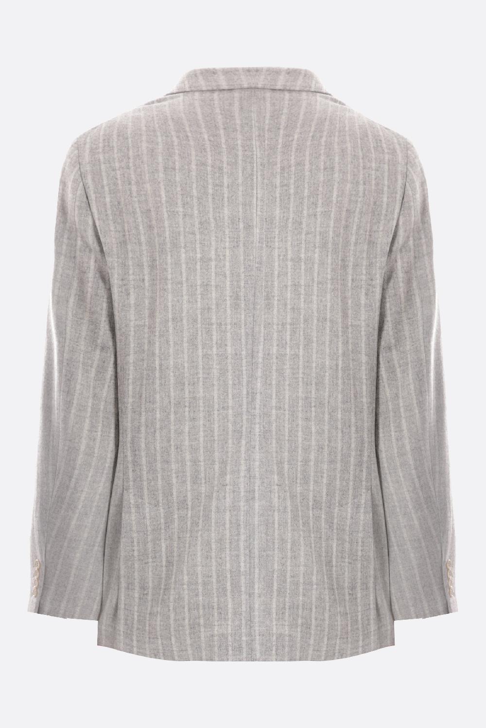 BRUNELLO CUCINELLI Abito Due Pezzi In Gessato Di Alpaca E Lana