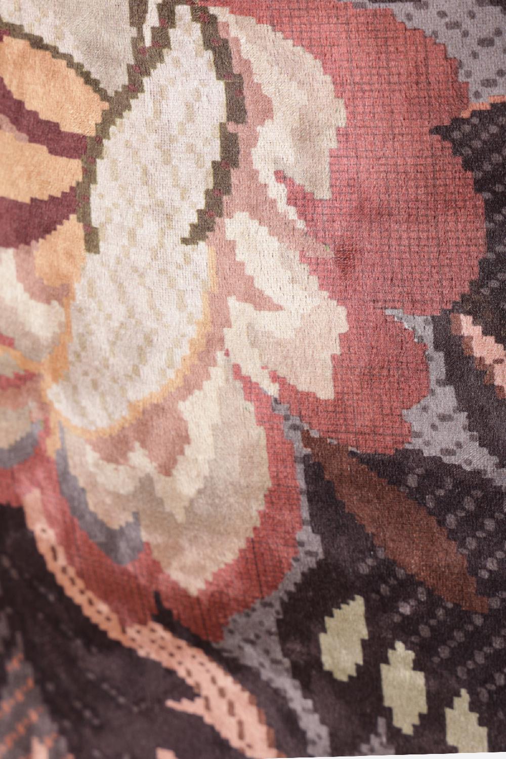 ETRO Abito Lungo In Ciniglia Stampa Foliage Floreale