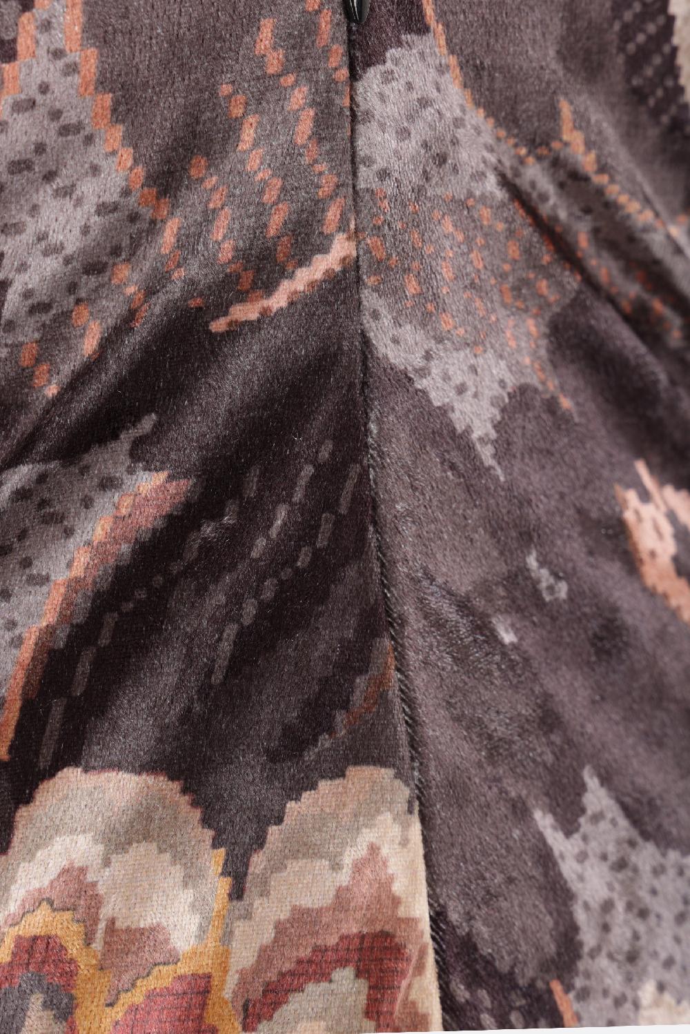 ETRO Abito Lungo In Ciniglia Stampa Foliage Floreale