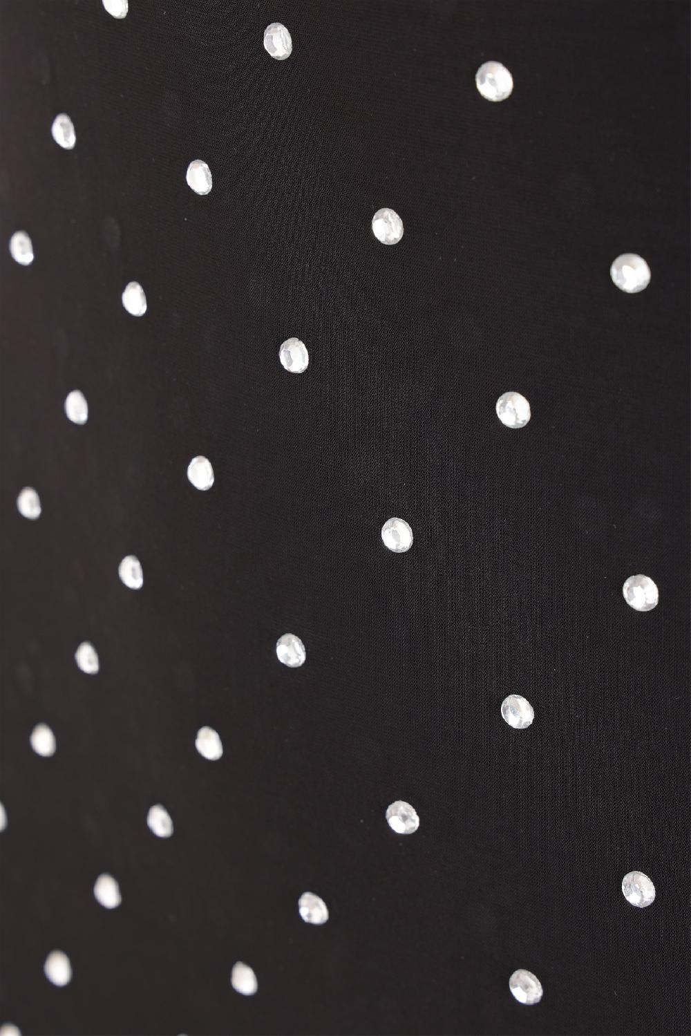 RABANNE Abito Lungo In Jersey Stretch Con Cristalli