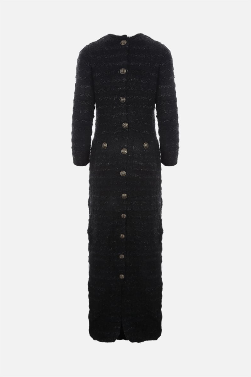 BALENCIAGA Abito Lungo In Tweed Texturizzato Back-to-front
