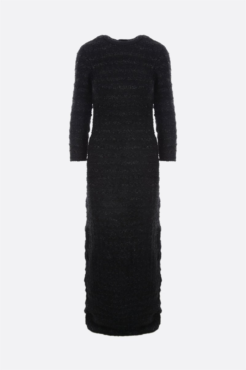 BALENCIAGA abito lungo in tweed texturizzato back-to-front