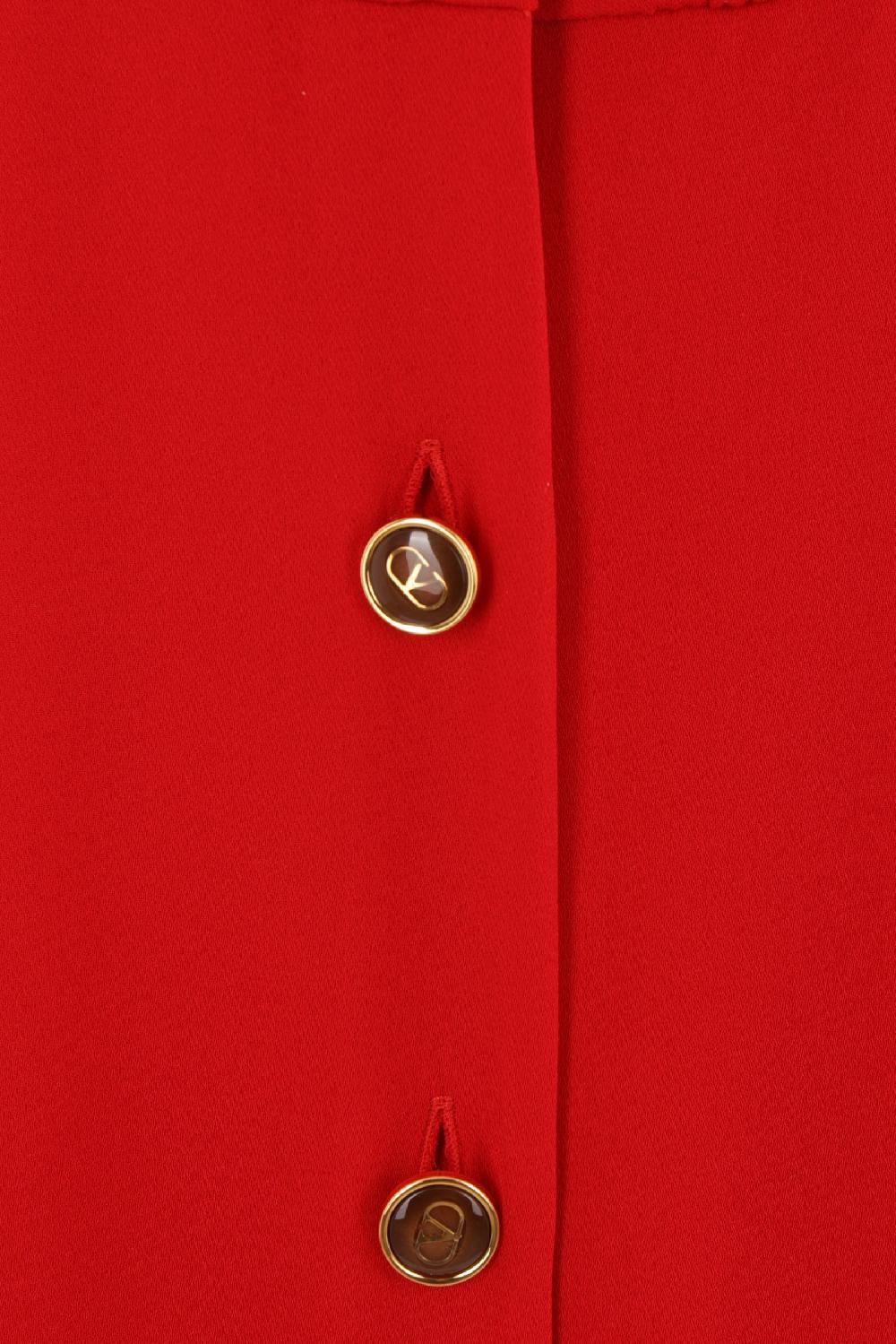 VALENTINO GARAVANI Abito Midi In Georgette Con Rouches