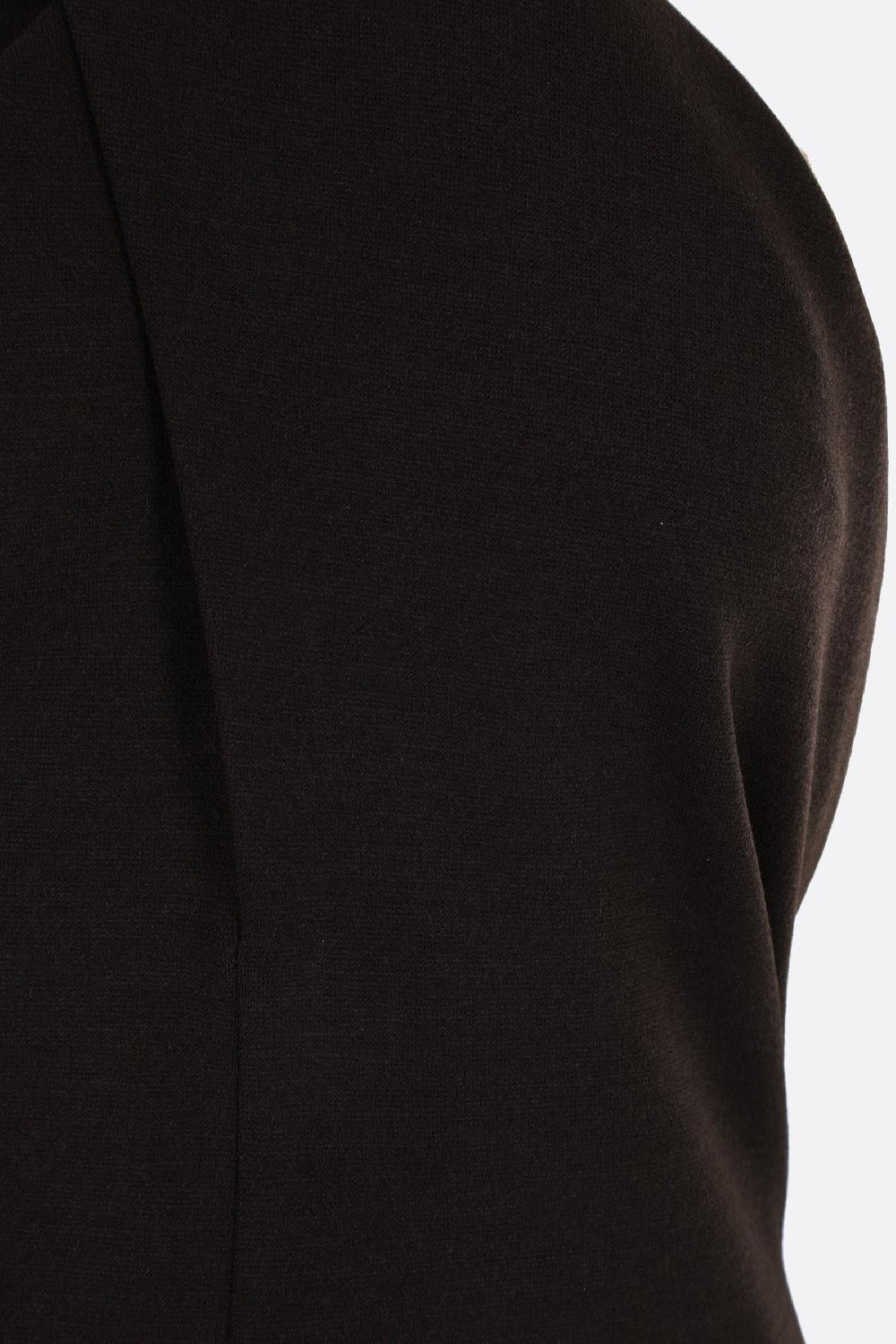 SAINT LAURENT Abito Smanicato Con Cappuccio In Maglia Di Misto Lana