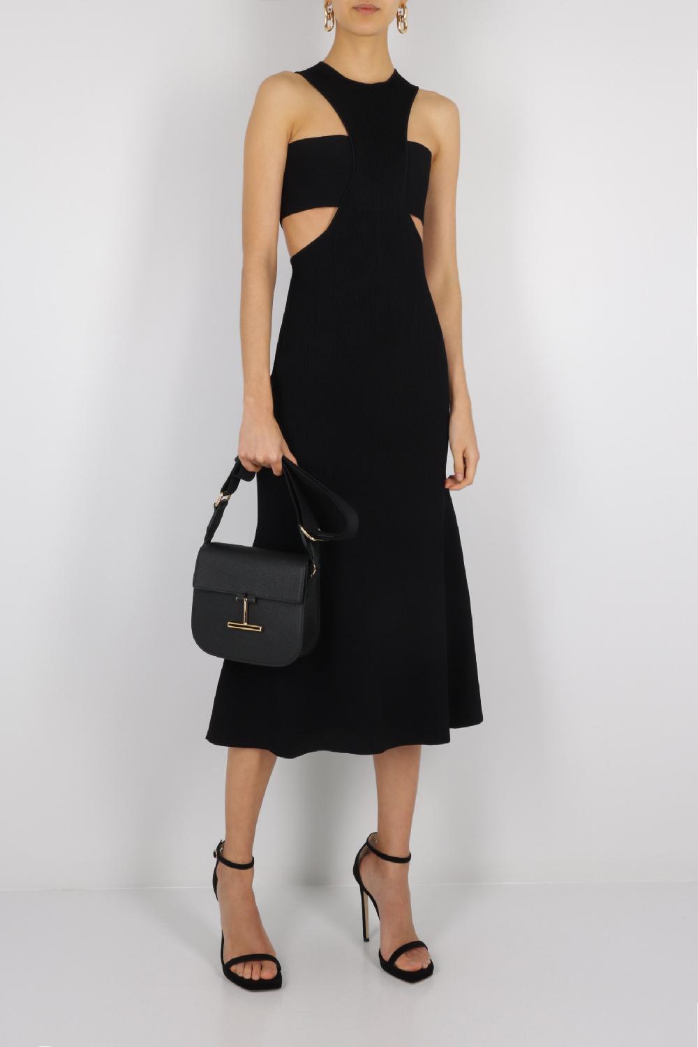 ALEXANDER McQUEEN Abito Smanicato In Maglia Stretch A Costine