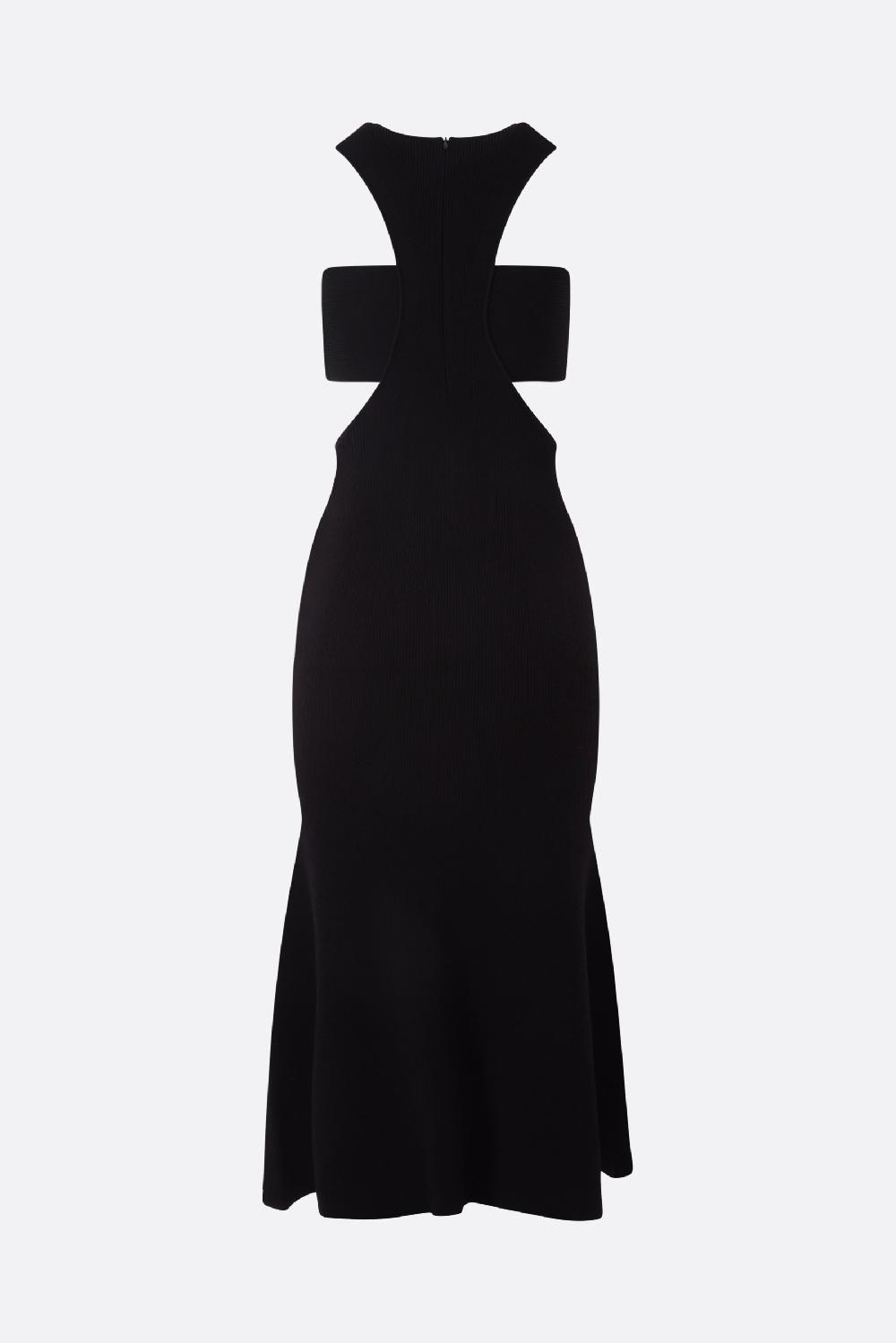 ALEXANDER McQUEEN Abito Smanicato In Maglia Stretch A Costine