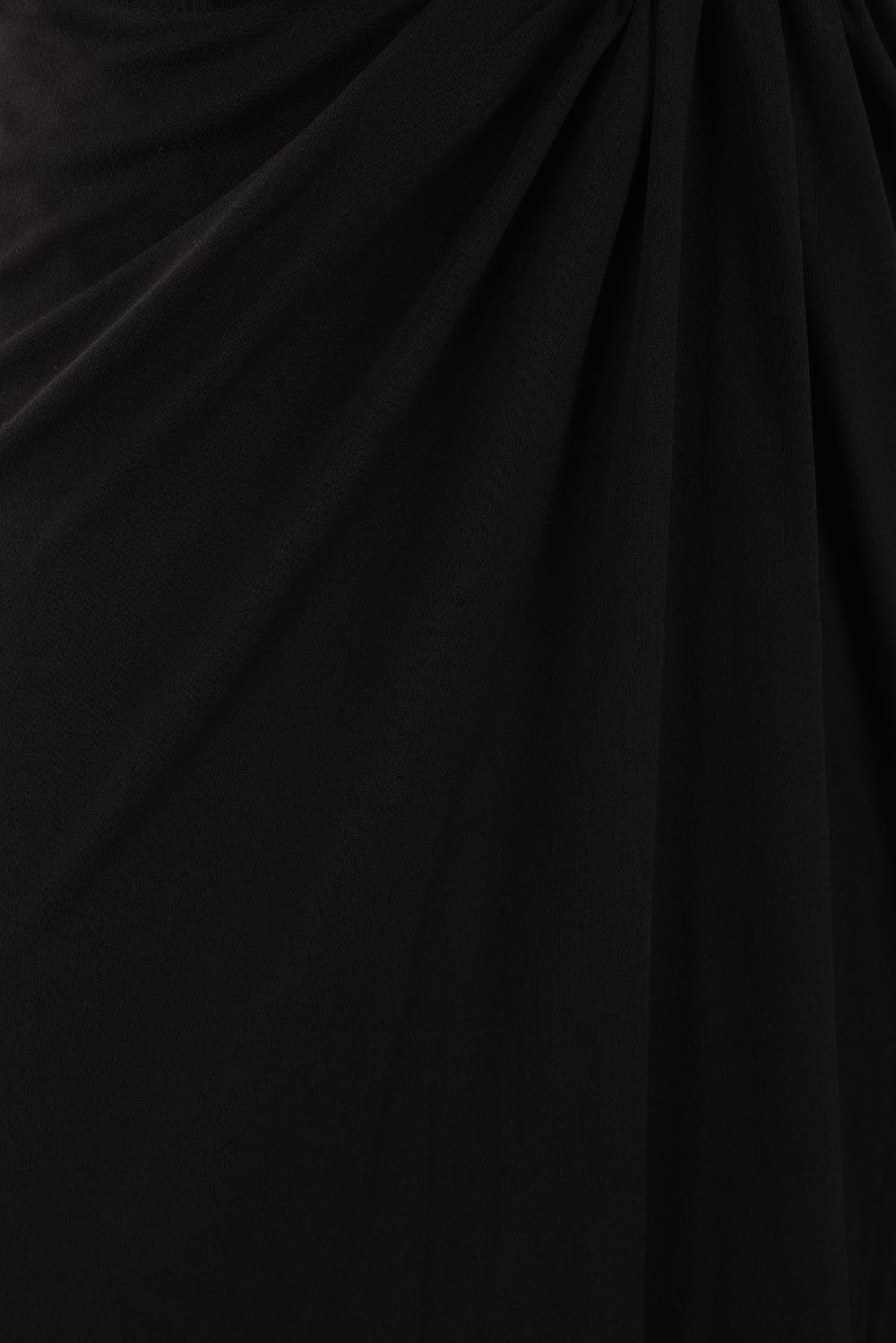 SAINT LAURENT Abito Smanicato In Viscosa Responsabile Con Cut Out