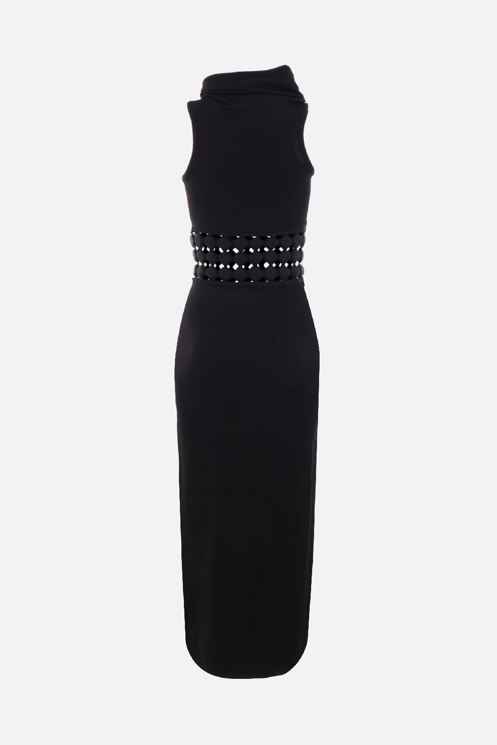 ALAIA Abito Con Cappuccio E Trafori 3D