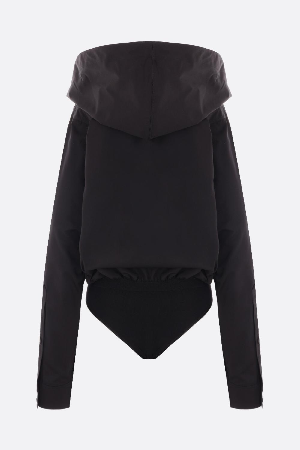 ALAIA Body Con Cappuccio In Popeline Di Cotone