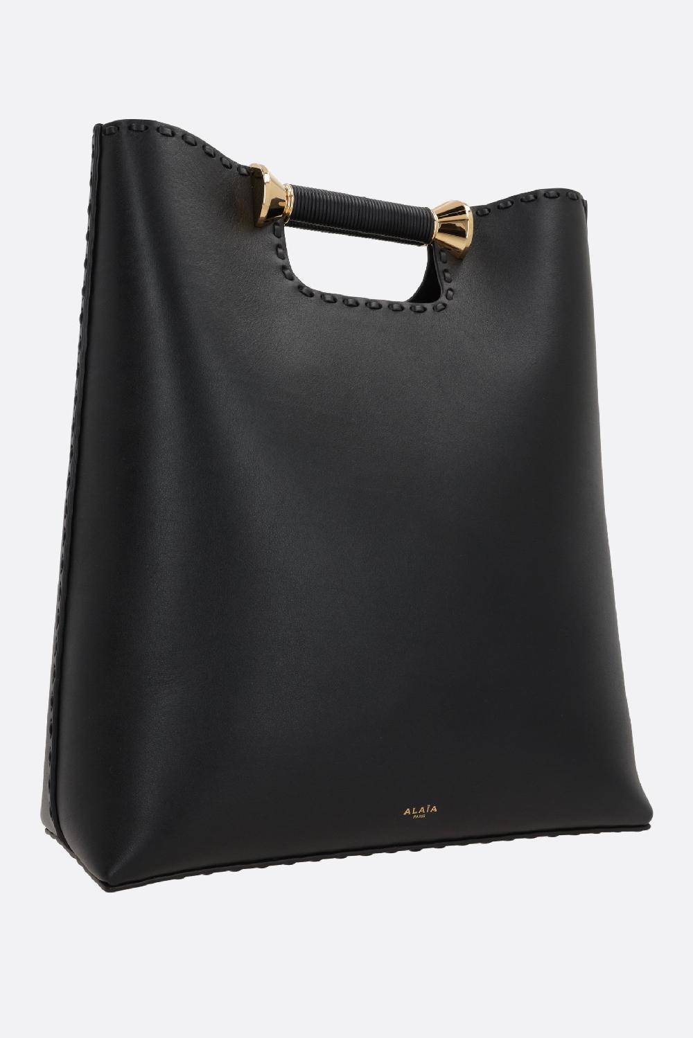 ALAIA Borsa Tote Bobine In Pelle Liscia