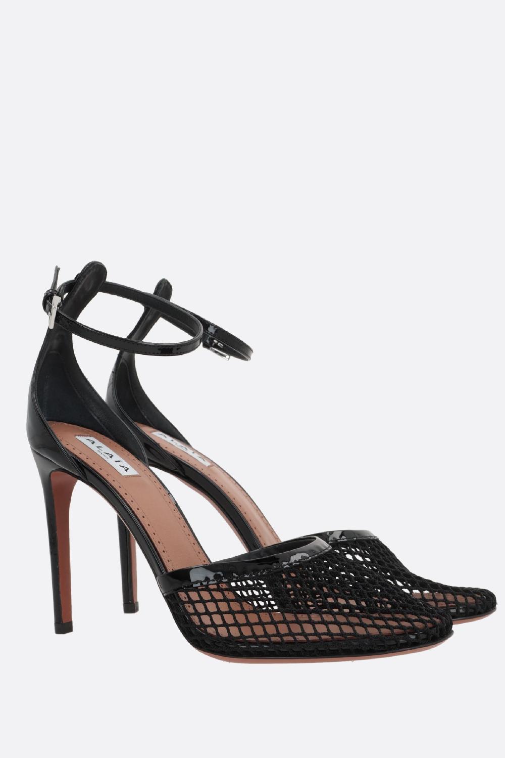 ALAIA Décolleté D'orsay In Rete E Vernice