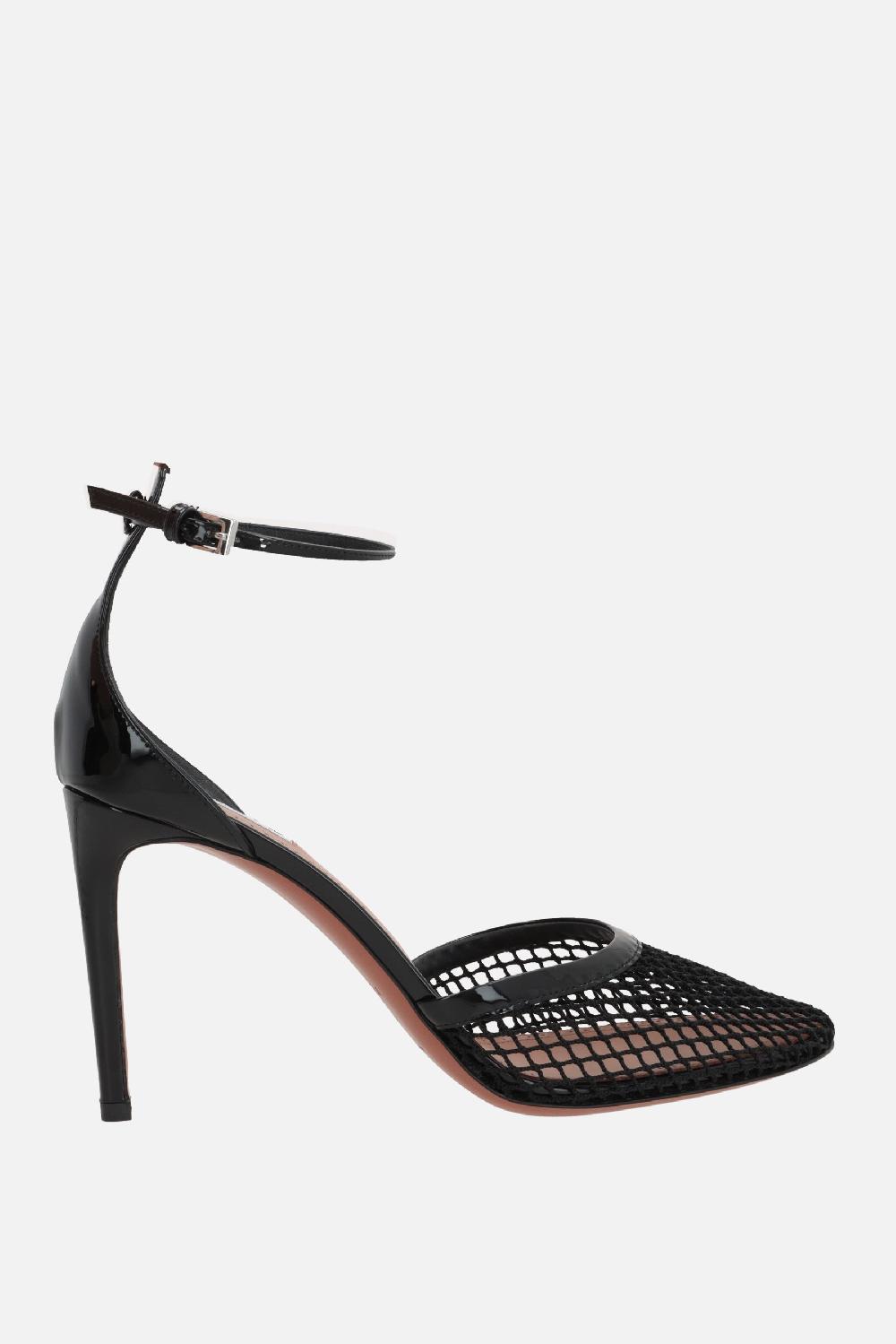 ALAIA décolleté d'orsay in rete e vernice