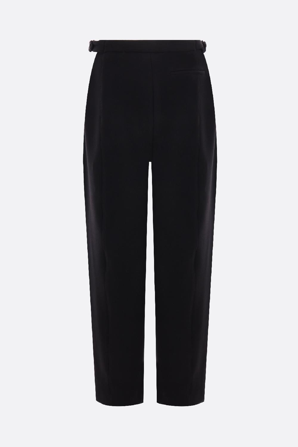 ALAIA Pantalone A Gamba Curva In Misto Lana